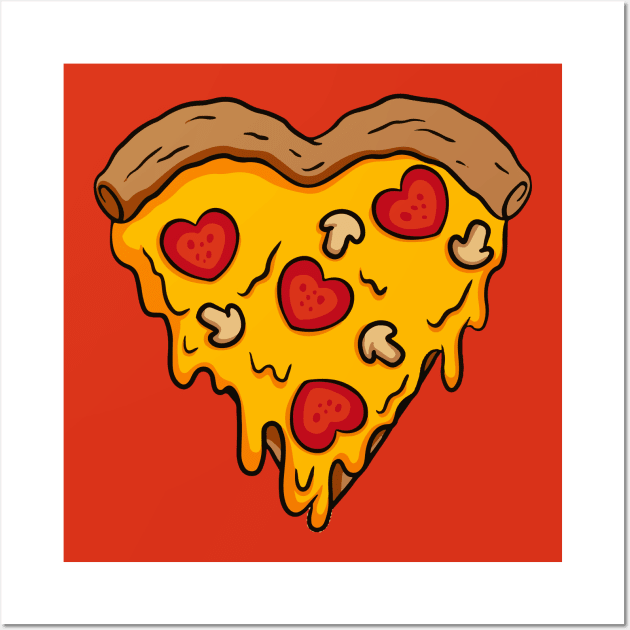 Heart-Shaped Slice of Pizza